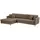 VCM Chaiselongsofa Stoff 2-Sitzer Braun