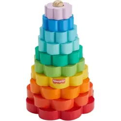 FISHER-PRICE HXT77 Fisher-Price Buntes Holz-Ringstapelset