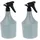 Relaxdays Sprühflasche 1 Liter, Düse Nebel & Strahl, Skala, nachfüllbar, Kunststoff, Zerstäuber, grau/schwarz