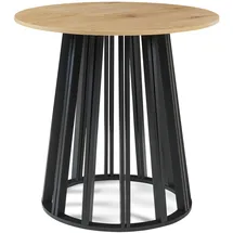 [en.casa] Lensuu Ø 80 cm Schwarz/Eicheoptik
