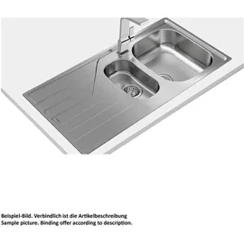 Teka Universe 60 T-XP 11⁄2C 1E Rev Spüle Mit Abtropffläche, Edelstahl