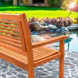 CASARIA Gartenbank 120 x 60 x 90 cm Braun