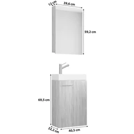 MID.YOU Gästebad Slito 3-tlg. Weiß