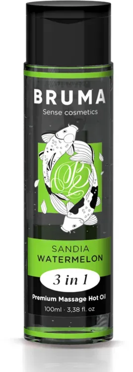 BRUMA - PREMIUM-MASSAGEÖL MIT WÄRMEEFFEKT, WASSERMELONE-GESCHMACK 3 IN 1 - 100 ML