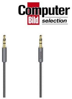 Audio-Kabel "Elite", 3,5-mm-Klinken-St. - St., Metall, vergoldet, 0,75 m (00200508)