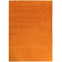 Steffensmeier Wollteppich, Orange, Naturmaterialien, Rechteckig, 140x200 cm für Wohnzimmer Handloom