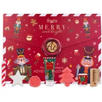 Accentra Adventskalender Pflege 2025 für Jungen & Mädchen mit 24 Pflegeprodukten; Weihnachten Beauty mit Bodylotion, Badebomben, Duschgel, Shampoo, Lip Balm, Handcreme; Weihnachtskalender Rot