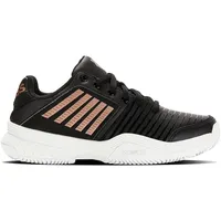 K-Swiss Court Express HB Tennis Shoe, Black/White/Rose Gold, 41 EU