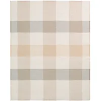 Biederlack Plaid »Plaid White Bouclé«, in klassischem Karodesign braun