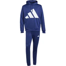adidas Men's Big Logo French Terry HOODED TRACKSUITS, dark blue, XL
