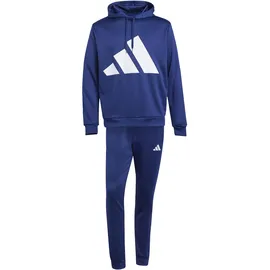 adidas Men's Big Logo French Terry HOODED TRACKSUITS, dark blue, XL
