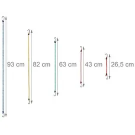 Relaxdays Spanngurt 24er Set 5 Größen