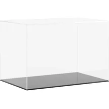 vidaXL Vitrine Transparent 56 x 36 x 37 cm Schwarz