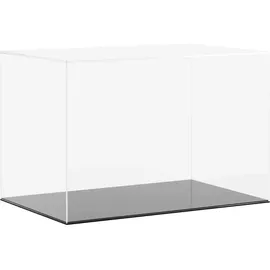 vidaXL Vitrine Transparent 56 x 36 x 37 cm Schwarz
