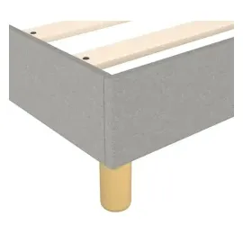 vidaXL Bettgestell ohne Matratze Hellgrau 160x200 cm Stoff