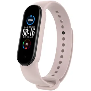 Ersatzarmband für Xiaomi Smart Band 7 / Mi Band 6 / Band 5 / Band 4 / Band 3, Sport ArmbandUhrenarmband, Silikon Armbänder für Amazfit Band 5 (Pink)