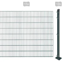 Arvotec Doppelstabmattenzaun ARVOTEC "EASY 163 zum Aufschrauben", grau (anthrazit), H:163cm, Stahl, Kunststoff, Zaunelemente, Zaunhöhe 163 cm, Zaunlänge 2 - 60 m