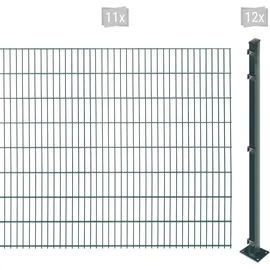 Arvotec Doppelstabmattenzaun ARVOTEC "EASY 163 zum Aufschrauben", grau (anthrazit), H:163cm, Stahl, Kunststoff, Zaunelemente, Zaunhöhe 163 cm, Zaunlänge 2 - 60 m