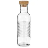 Pasabahce Glaskaraffe mit Korkverschluss, 1070 ml)