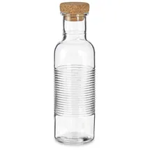 Pasabahce Glaskaraffe mit Korkverschluss, 1070 ml)