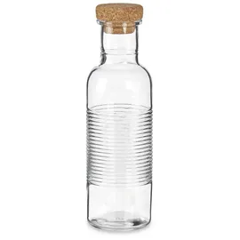 Pasabahce Glaskaraffe mit Korkverschluss, 1070 ml)