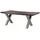 MASSIVMOEBEL24.DE Baumtisch Akazie 220 x 77 x 100 cm grau lackiert