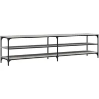 VidaXL TV-Schrank Grau Sonoma 200x30x50 cm Holzwerkstoff und Metall