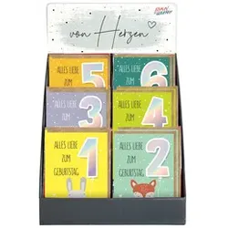 BRAUN + COMPANY Geburtstagskarte Kinder Zahl sortiert 5999-25124/PBS