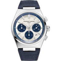 Frederique Constant Highlife Chronograph Automatic FC-391WN4NH6 - Matt with globe pattern embossed in the center,blau - 41mm