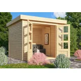 Gartenhaus Holz 19mm Gerätehaus Geräteschuppen Venlo C naturbelassen Karibu