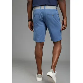 delmao Shorts DELMAO, Herren, Gr. 31, N-Gr, blau, Web, Obermaterial: 98% Baumwolle, 2% Elasthan, bedruckt, gemustert, regular fit kniefrei, Hosen Shorts, kniefrei, gerades Bein, mit Eingrifftaschen und Gesäßtaschen
