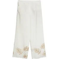 s.Oliver Wide-Leg-Hose mit Stickerei Beige 36