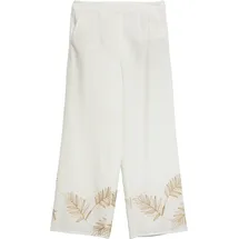 s.Oliver Wide-Leg-Hose mit Stickerei Beige 36