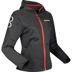 Bering Profil Damen Motorrad Textiljacke, schwarz-rot, Größe 38