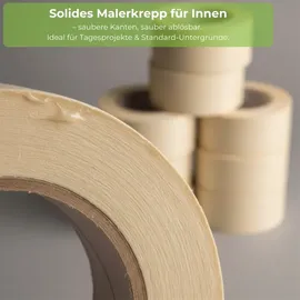 varivendo Klebeband Kreppklebeband 6 Rollen 50 mm x 50 m