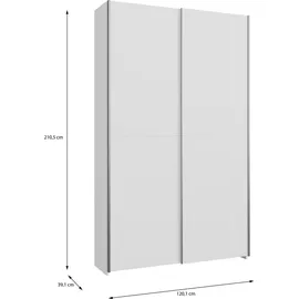 MITEPEK Schwebetürenschrank Nook 120,1 x 210 x 39,1 cm Weiß