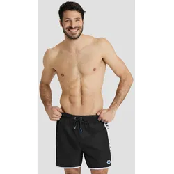 Boxershorts Herren Arena Icons Team Stripes - Black-white - S