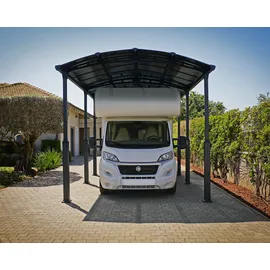 CANOPIA Doppelcarport Alpine 3,59 x 8,58 m grau inkl. Regenrinne