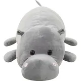 vidaXL Hippo Kuscheltier Plüsch Grau - Grau
