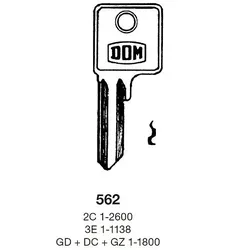 Schlüsselrohling DOM 562