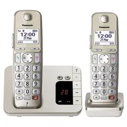 Panasonic Schnurloses Telefon-Set mit Anrufbeantworter KX-TGE262GN champagner