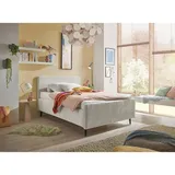 MID.YOU Polsterbett, Creme, Textil, 120x200 cm, gepolstertes Kopfteil, Schlafzimmer, Betten, Polsterbetten