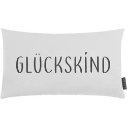 Kissen GLÜCKSKIND weiß - BH 50x30 cm