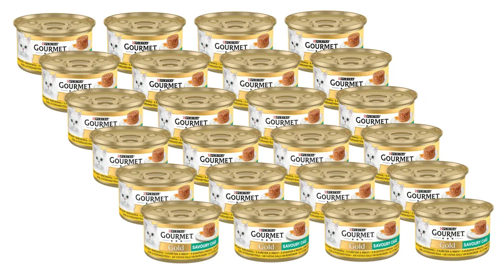 Purina Gourmet Gold Savoury Cake mit Huhn und Karotten 24x85g (Rabatt für Stammkunden 3%)