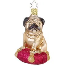 Inge-Glas® Christbaumschmuck Fideler Mops