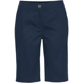Aniston CASUAL ANISTON CASUAL, Damen, Gr. 42, N-Gr, blau (marine), Web, Obermaterial: 97% Baumwolle, 3% Elasthan, unifarben, Basic, figurbetont kniefrei, Hosen Bermudas, im klassischen Stil
