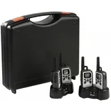 Stabo freecomm 400 II 4er Funkkoffer (10 km), Walkie-Talkie, Schwarz, Grau