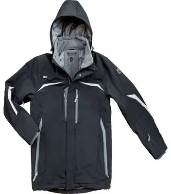 Softshell-Winterjacke Allrounder, schwarz/grau, Größe L - schwarz/grau - L