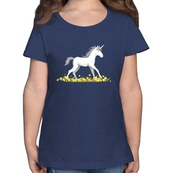 Shirtracer T-Shirt Einhorn Unicorn Kinderkleidung und Co blau 104 (3/4 Jahre)