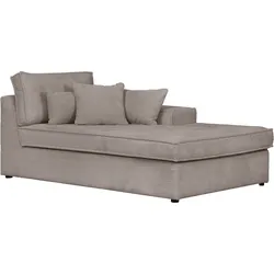 Ottomane RAUM.ID "Enid", grau (taupe), B:130cm H:75cm, 100% Polyester, Sofas, einzeln stellbar oder als Teil eines Modulsofas, fester Sitzkomfort